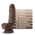 Dr. Skin Plus 8in Thick Dildo W/ Squeezable Balls Chocolate