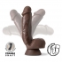 Dr. Skin Plus 8in Thick Dildo W/ Squeezable Balls Chocolate