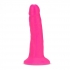 Neo Elite 6in Dual Density Penis with Balls - Neon Pink