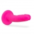 Neo Elite 6in Dual Density Penis with Balls - Neon Pink