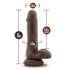 Dr Skin Silicone Dr Daniel 6in Dildo - Chocolate Realism