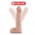 X5 7-Inch Penis with Flexible Spine Dildo - Beige