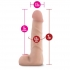 X5 7-Inch Penis with Flexible Spine Dildo - Beige