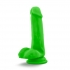 Neo 6 Inch Dual Density Penis with Balls - Neon Green