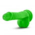 Neo 6 Inch Dual Density Penis with Balls - Neon Green