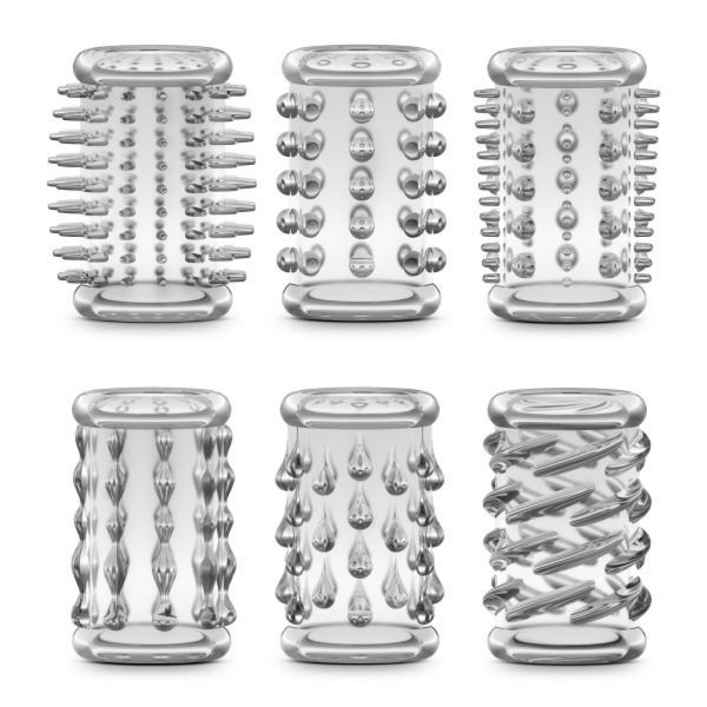 Stay Hard Penis Sleeve Kit - Clear 6 Pack