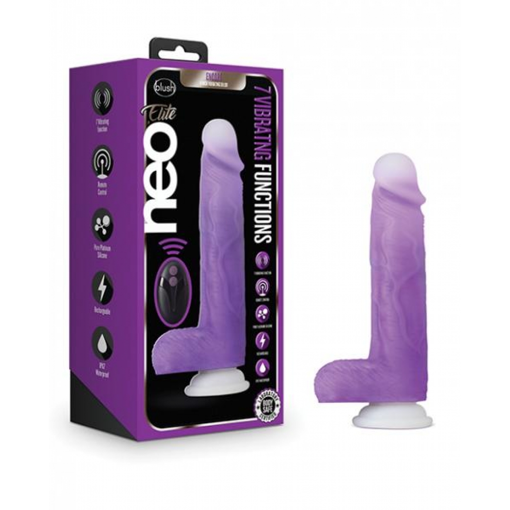 Neo Elite Encore 8 Vibrating Dildo - Purple