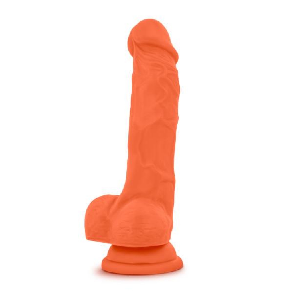 Neo Elite 7.5-inch Silicone Dual Density Penis with Balls - Orange