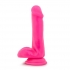 Neo Elite 6in Silicone Dual Density Penis W/ Balls - Realistic Pleasure in Neon Pink