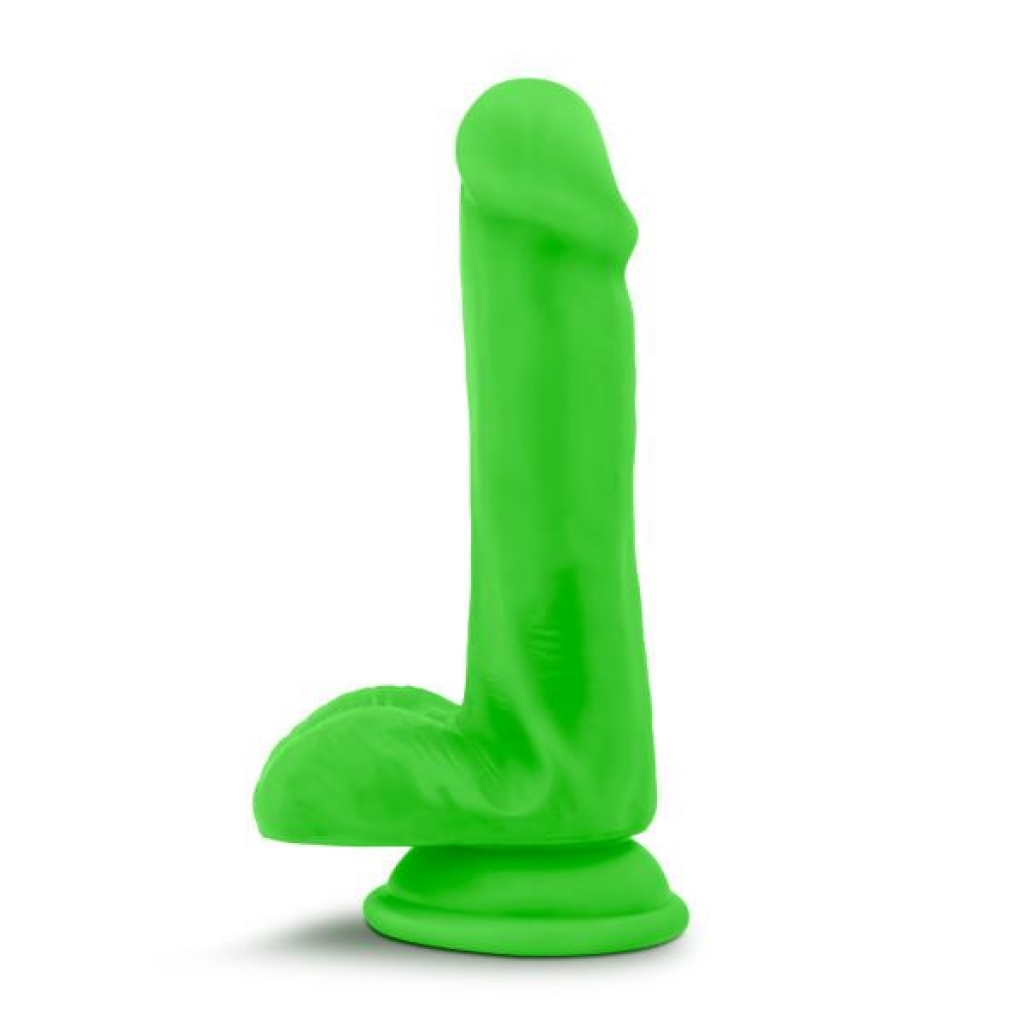 Neo Elite 6 inches Silicone Dual Density Penis, Balls Green