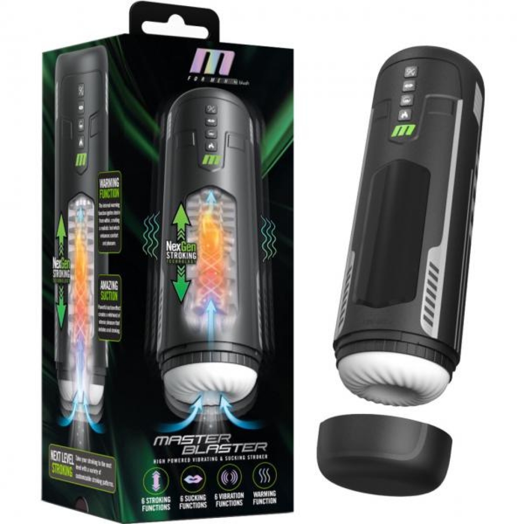 M For Men Master Blaster Black - Futuristic Automatic Masturbator