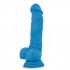 Neo 7.5 inches Dual Density Penis with Balls - Neon Blue