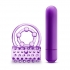 The Player Vibrating Double Strap Penis Ring - Purple