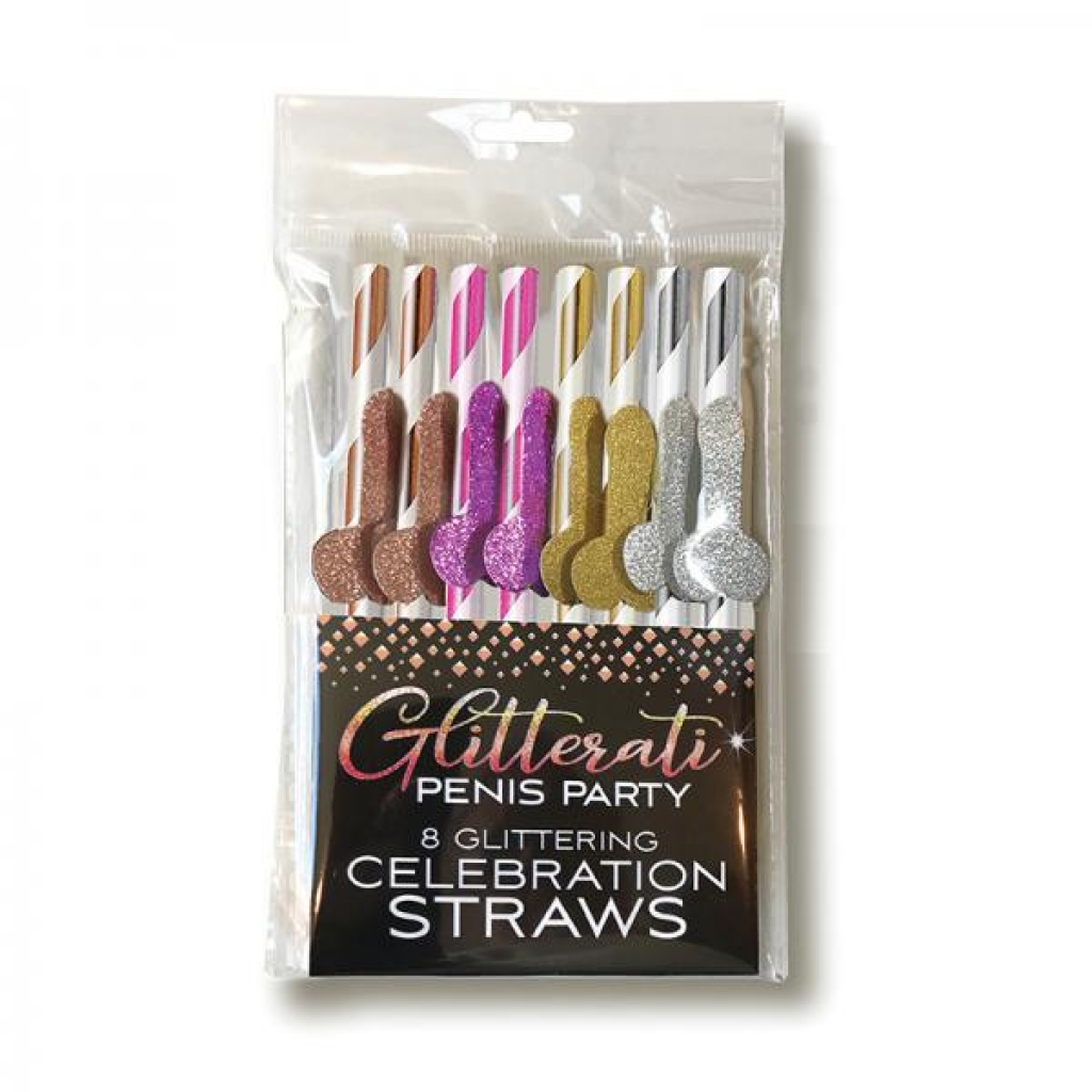 Glitterati Penistail Straws - Assorted Colors