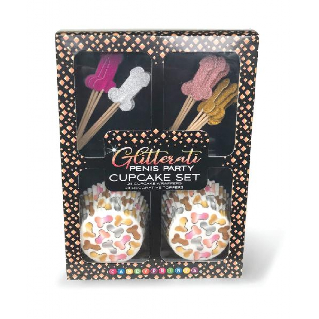 Glitterati Penis Party Cupcake Set - Sophisticated Fun