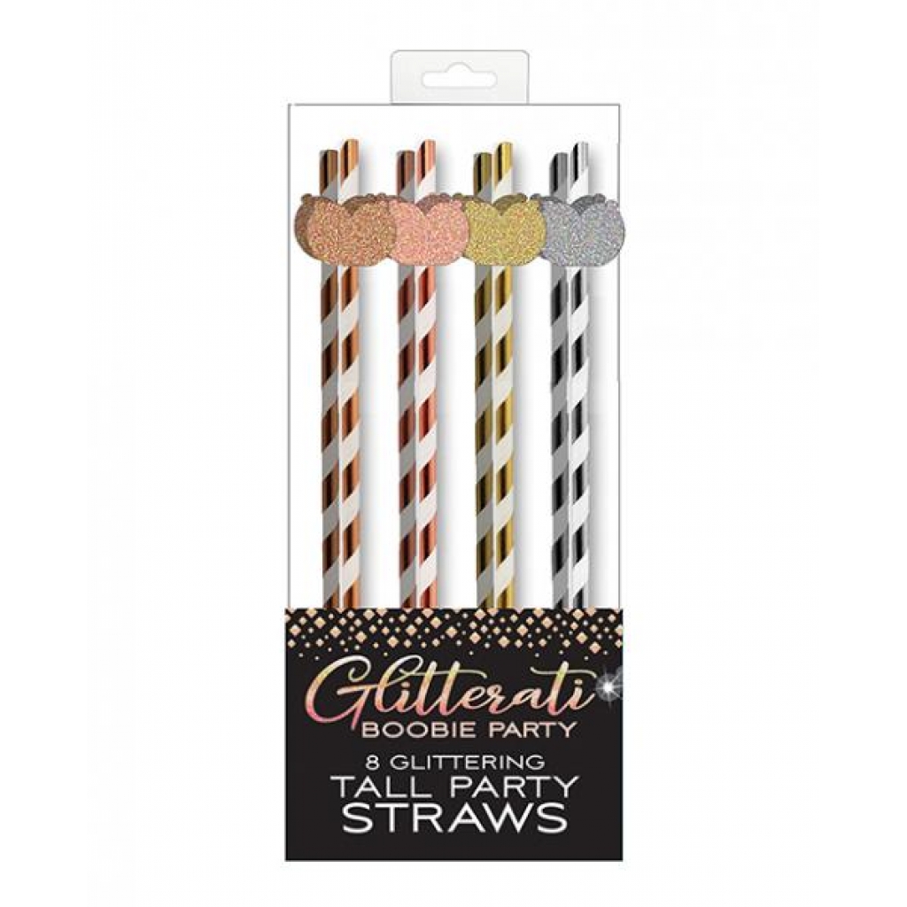 Glitterati Boobie Tall Party Straws