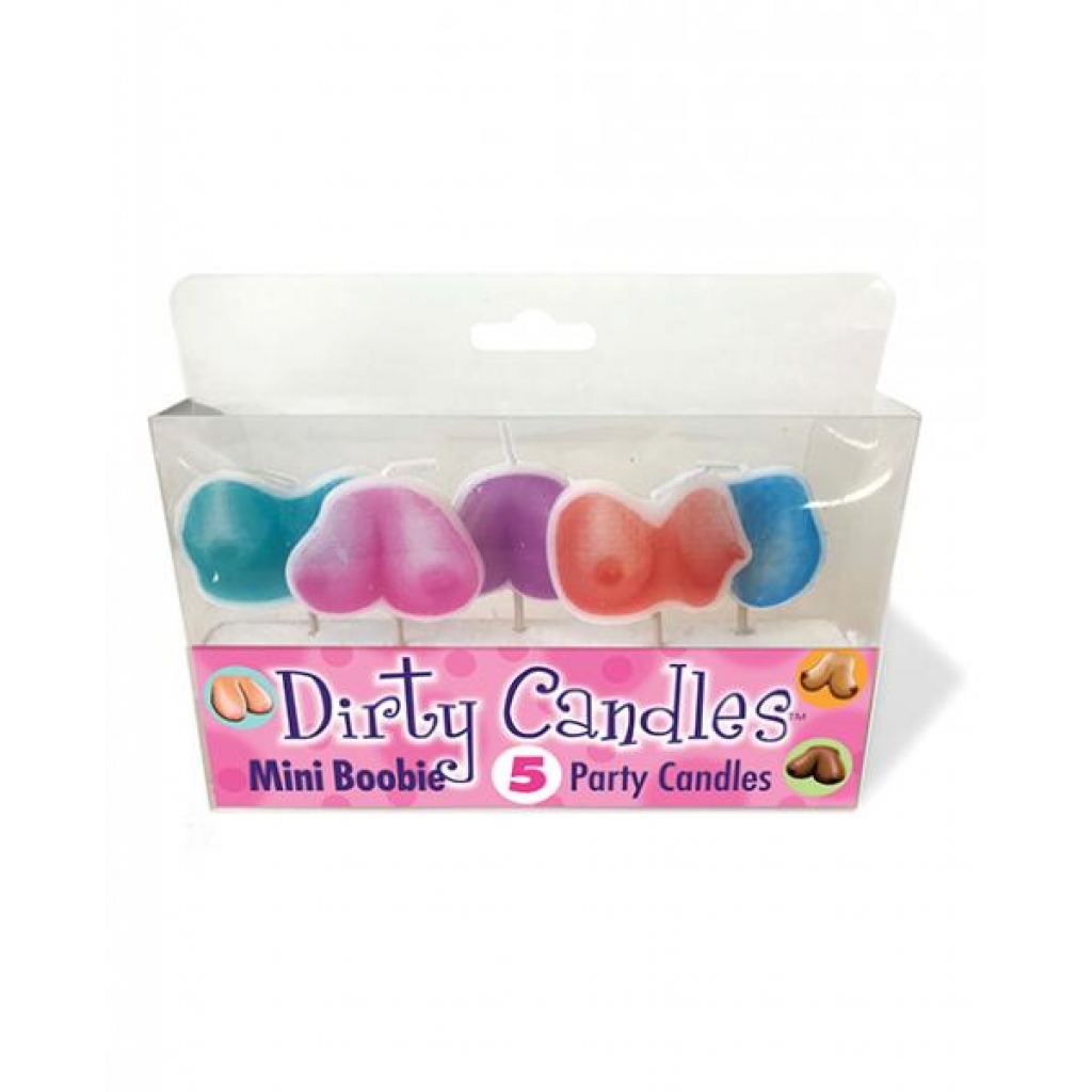 Dirty Boob Candles - 5 Count Multi-Color