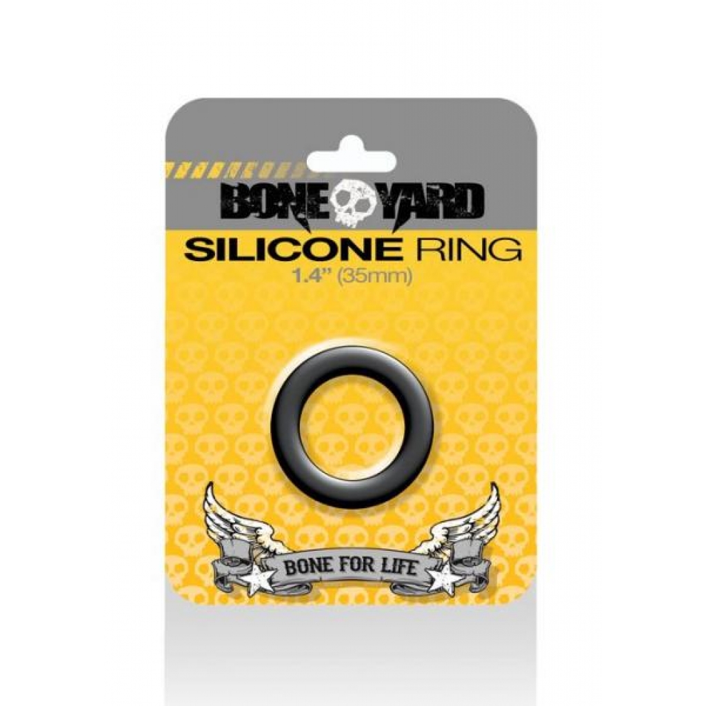 Boneyard Silicone Ring - 1.4 inches Black