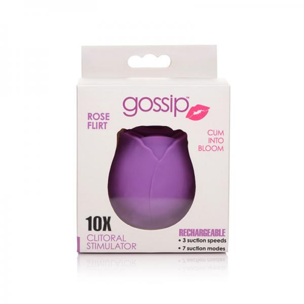 Gossip Rose 10X Silicone Clit Suction Stimulator - Violet