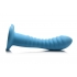 Simply Sweet Ribbed Silicone Dildo Blue