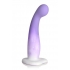 Simply Sweet Slim G-spot Silicone Dildo - Purple/White