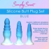 Simply Sweet Silicone Butt Plug Set Blue