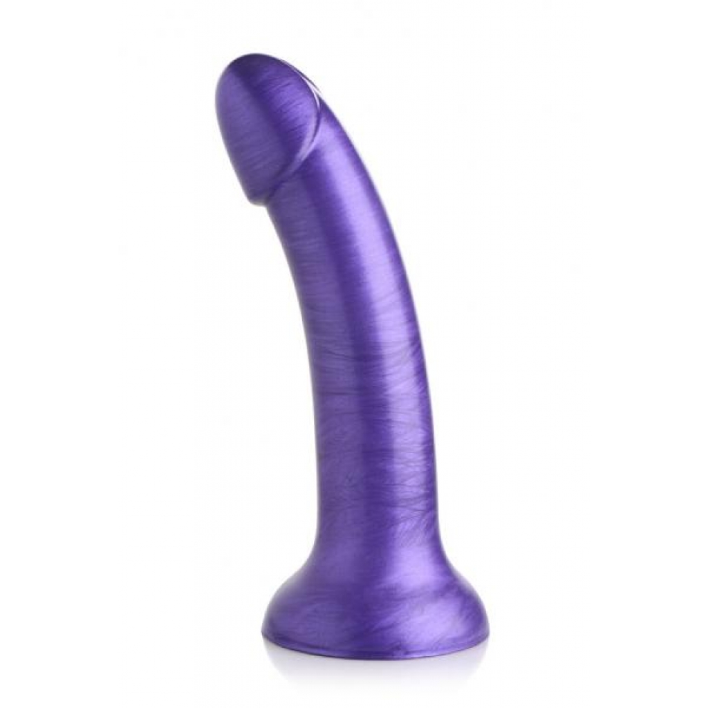 Simply Sweet 7 In Metallic Silicone Dildo - Purple