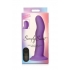 Simply Sweet Remote-Controlled Vibrating Wavy Silicone Dildo in Purple