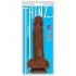 Thinz 7 inches Slim Dong with Balls - Chocolate Brown