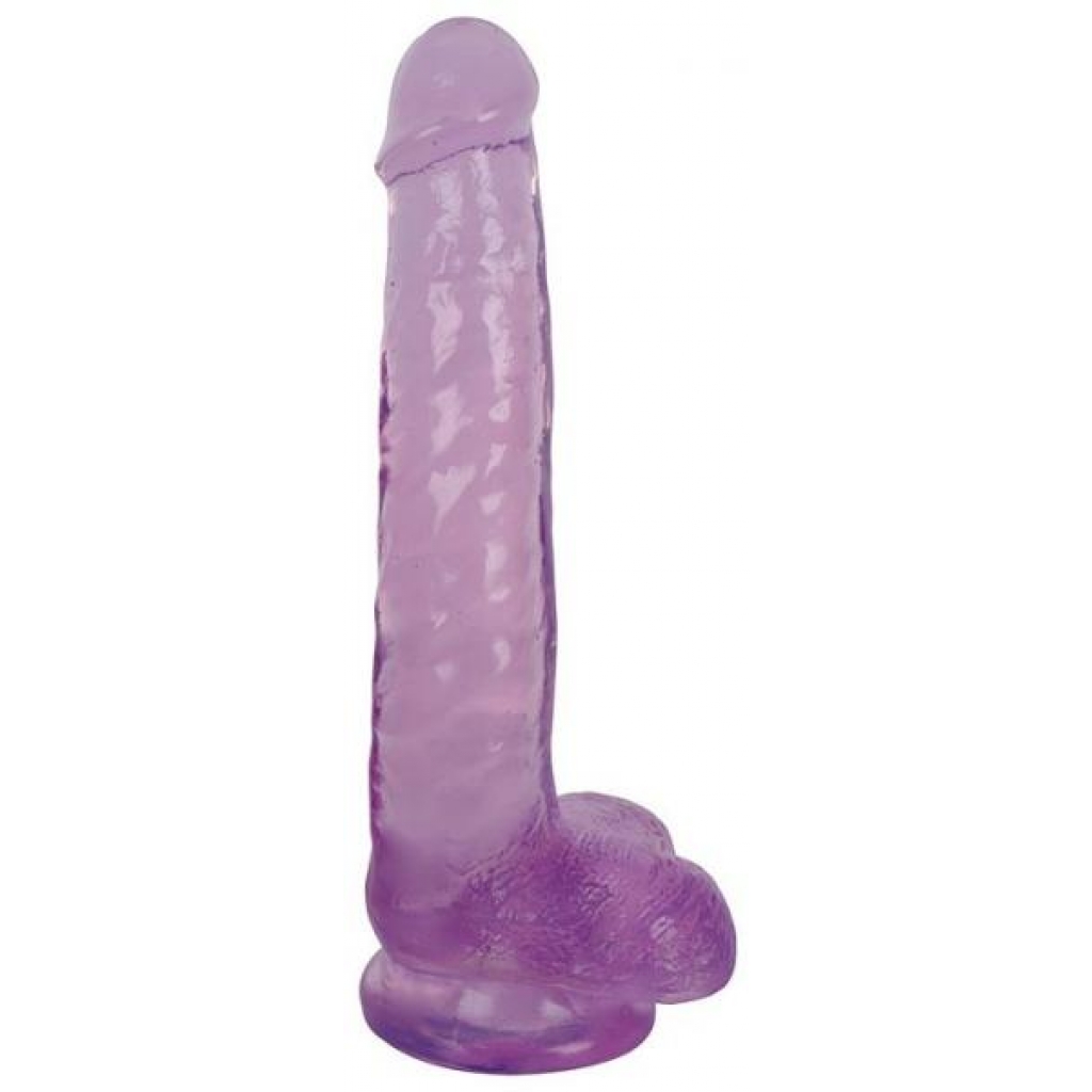 Lollipenis 8 inches Slim Stick Dildo with Balls Purple Grape Ice