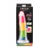 Lollipenis 7in Glow In The Dark Rainbow Silicone Dildo