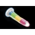 Lollipenis 7in Glow In The Dark Rainbow Silicone Dildo