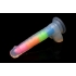 Lollipenis 7in Glow In The Dark Rainbow Silicone Dildo W/Balls