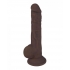 Fleshstixxx 9in Silicone Dildo with Balls - Chocolate Brown