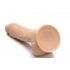 Fleshstixxx 8-Inch Vibrating Dildo with Balls - Medium Tan