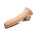 Fleshstixxx 8-Inch Vibrating Dildo with Balls - Medium Tan