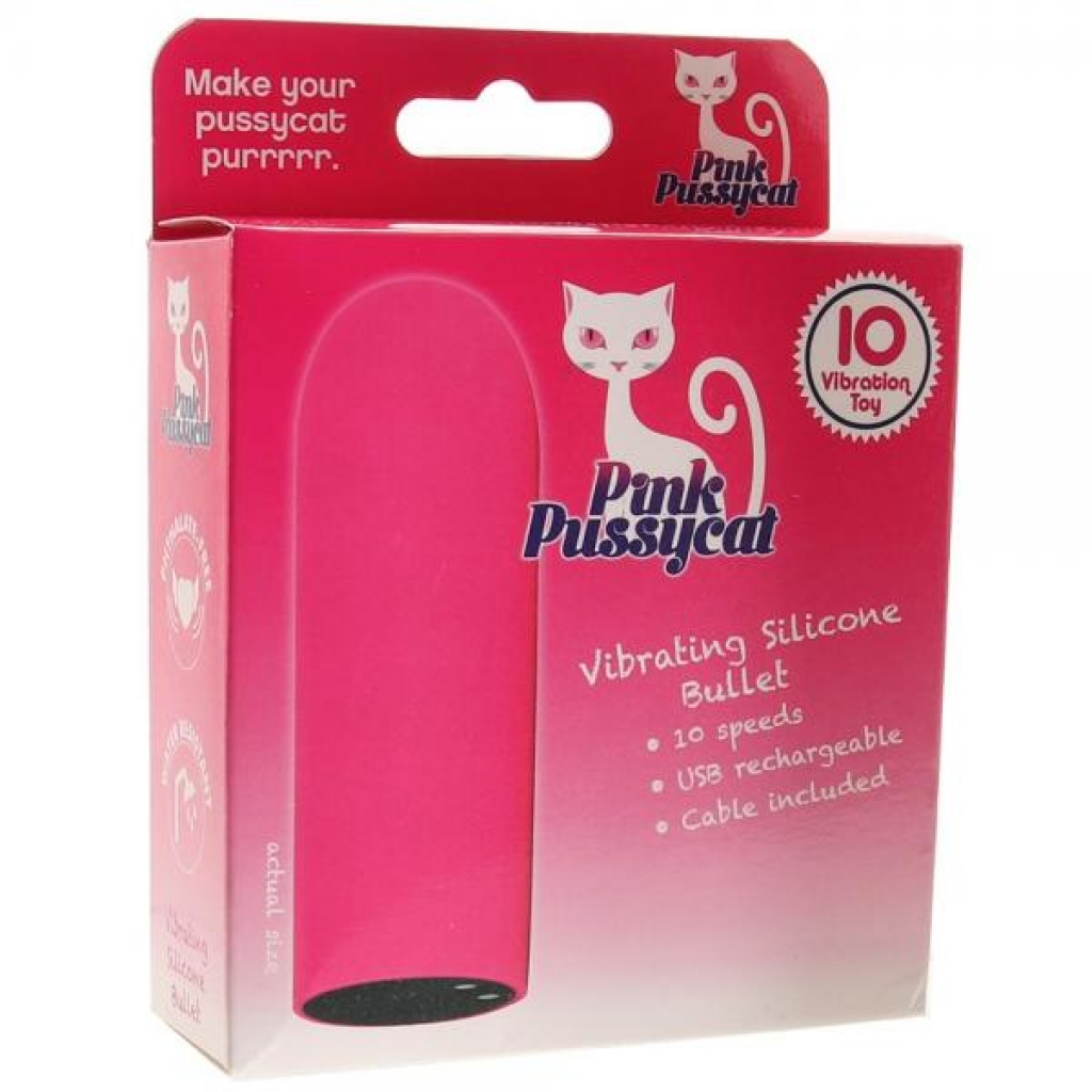 Pink Pussycat Silicone Bullet Vibrator