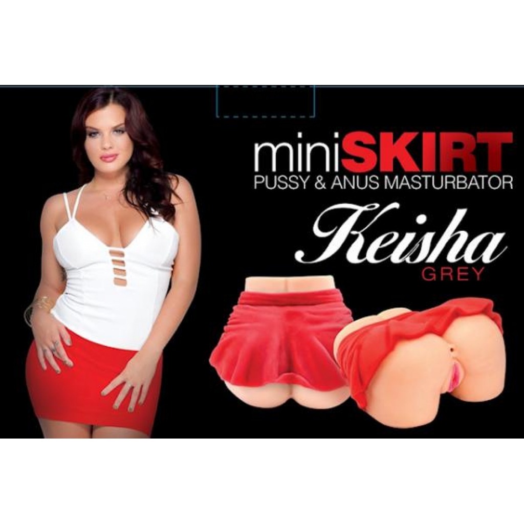 Keisha Grey Mini Skirt: Realistic Masturbator