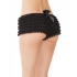 Ruffle Shorts with Back Bow - Black O/S