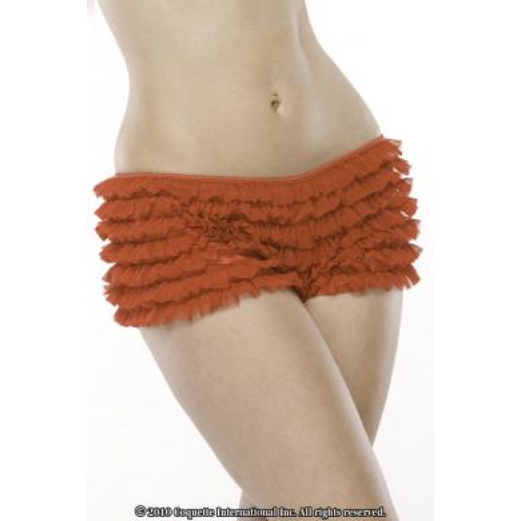 Ruffle Shorts with Back Bow - Red O/S