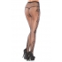 Pantyhose with Side Rose Detail - Black O/S