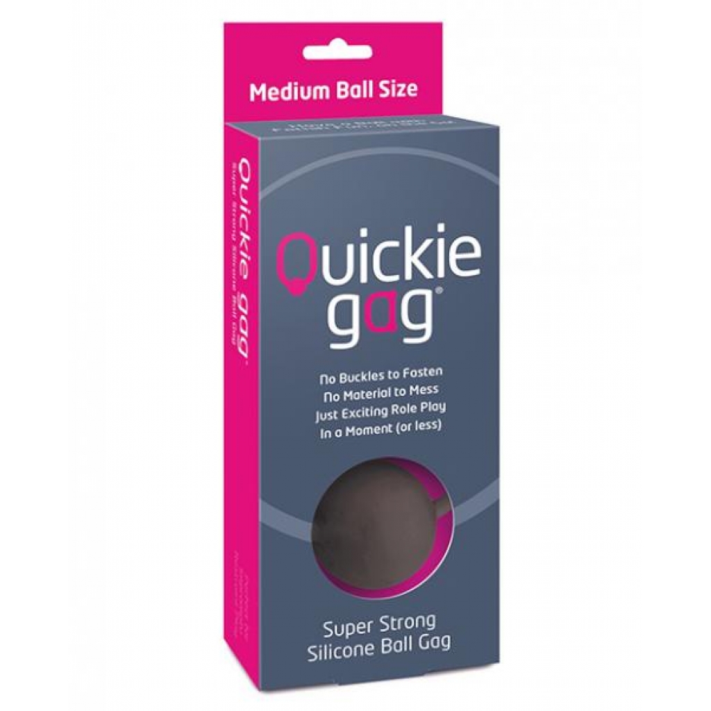 Quickie Ball Gag - Medium Black