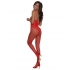 Holiday Open Cup Bodystocking - Red O/S