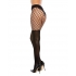 Fence Net Pantyhose W/ Solid Panty Black O/s