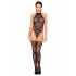 Fishnet Garter Teddy Bodystocking Black O/S