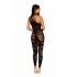 Asymmetrical Black Bodystocking - One Size