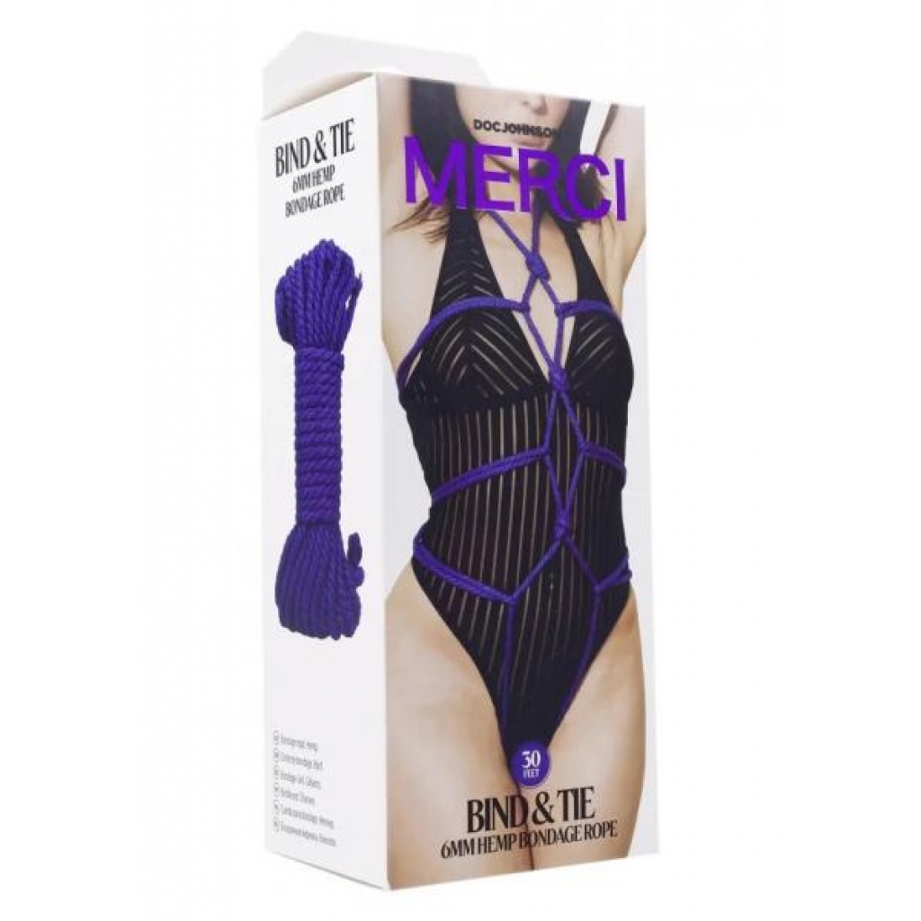 Merci Bind & Tie 30ft Violet - Your Ultimate Bondage Accessory