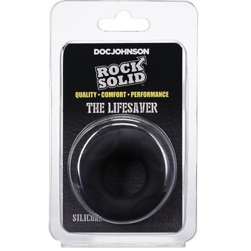 Rock Solid Lifesaver Penis Ring - Black