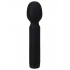 Compact Black Silicone Wand Vibrator with 10 Functions