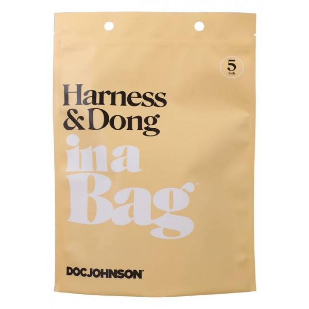 In A Bag Harness & Dong - Black - Versatile Pleasure